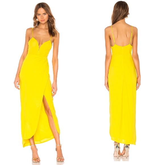 NBD Dresses & Skirts - NBD Evgeny Gown Maxi Revolve Women Yellow Dress